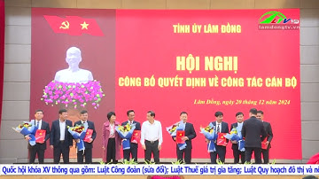 Ban thường vụ Tỉnh ủy trao quyết định công tác cán bộ  I Lâm Đồng TV