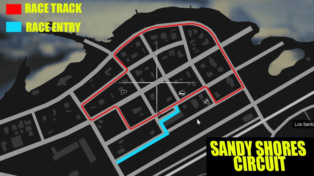 Sandy's Racing Track SANDY SHORES CIRCUIT RACE TRACK MENYOO SCENE by 27 GameTech - YouTube