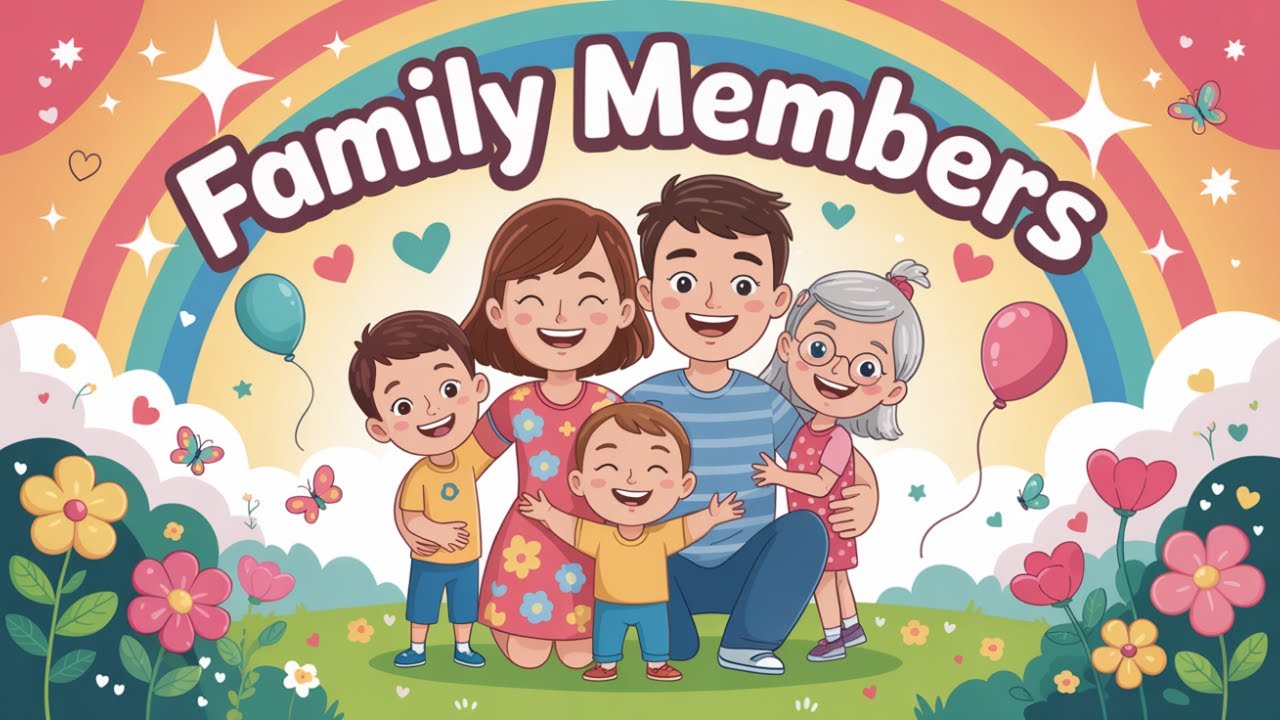 "Learn Family Members for Kids | Family Names in English | Educational ...