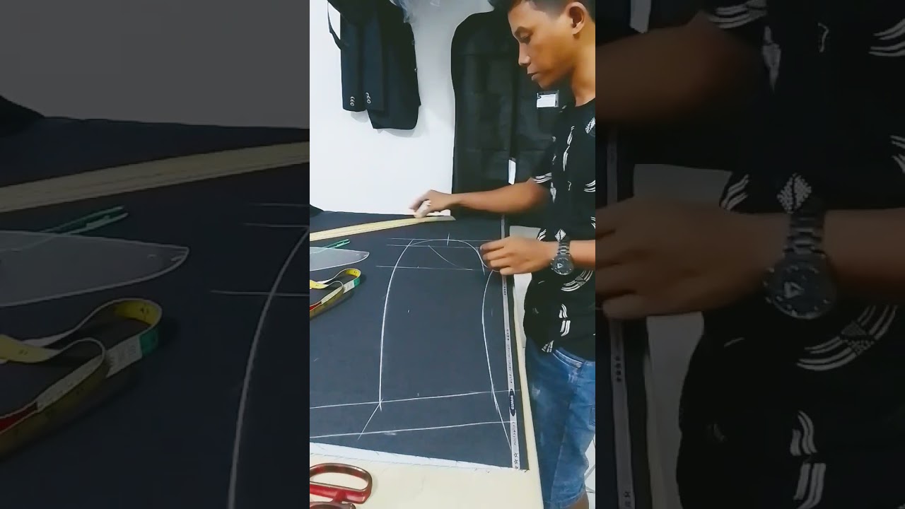 tutorial bikin pola jas pria bagian lengan sesi 2