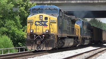 CSX AC44CW 526 w/ Flared SD70MAC Leads C319-11 on 7/12/22