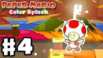 Paper Mario: Color Splash - Gameplay Walkthrough Part 4 - Cherry Lake 100%! (Nintendo Wii U)