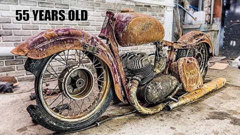 Restoration Rusty Old Motorcycle JAWA - 1960s two stroke engine | Abandoned Broken Legend Repairing