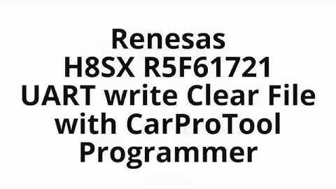 AairBag Unit Toyota, Lexus, Honda,, Acura, Subaru. Repair CRASH DATA by CarProTool. Renesas R5F6172x