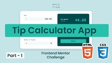 Tip Calculator App with HTML & CSS | Frontend Mentor Challenge | Coding Challenge [1/2]