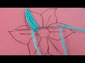 Brazilian &amp; Fly Buttonhole Stitch Flower Embroidery Design
