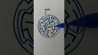 Draw easy Round maze Challenge #shorts