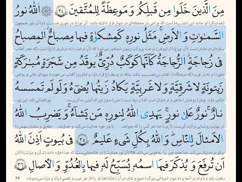 سوره النور آیه ۳۴ و ۳۵ برای حل هر نوع مشکلات