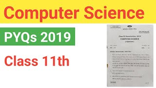 CMS 11th 2019 Qs paper jac || Class 11 computer science question paper 2019 || Pyq class 11th CMS||