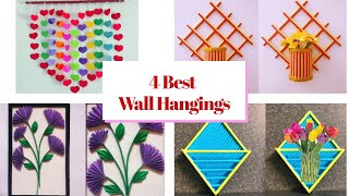 4 Beautiful Wall Hangings with Paper | Paper Crafts | Home Decor Ideas