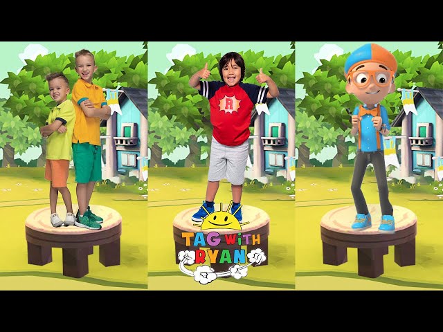 Tag with Ryan vs Blippi Fun World vs Vlad and Niki - All Characters Unlocked - Gameplay class=