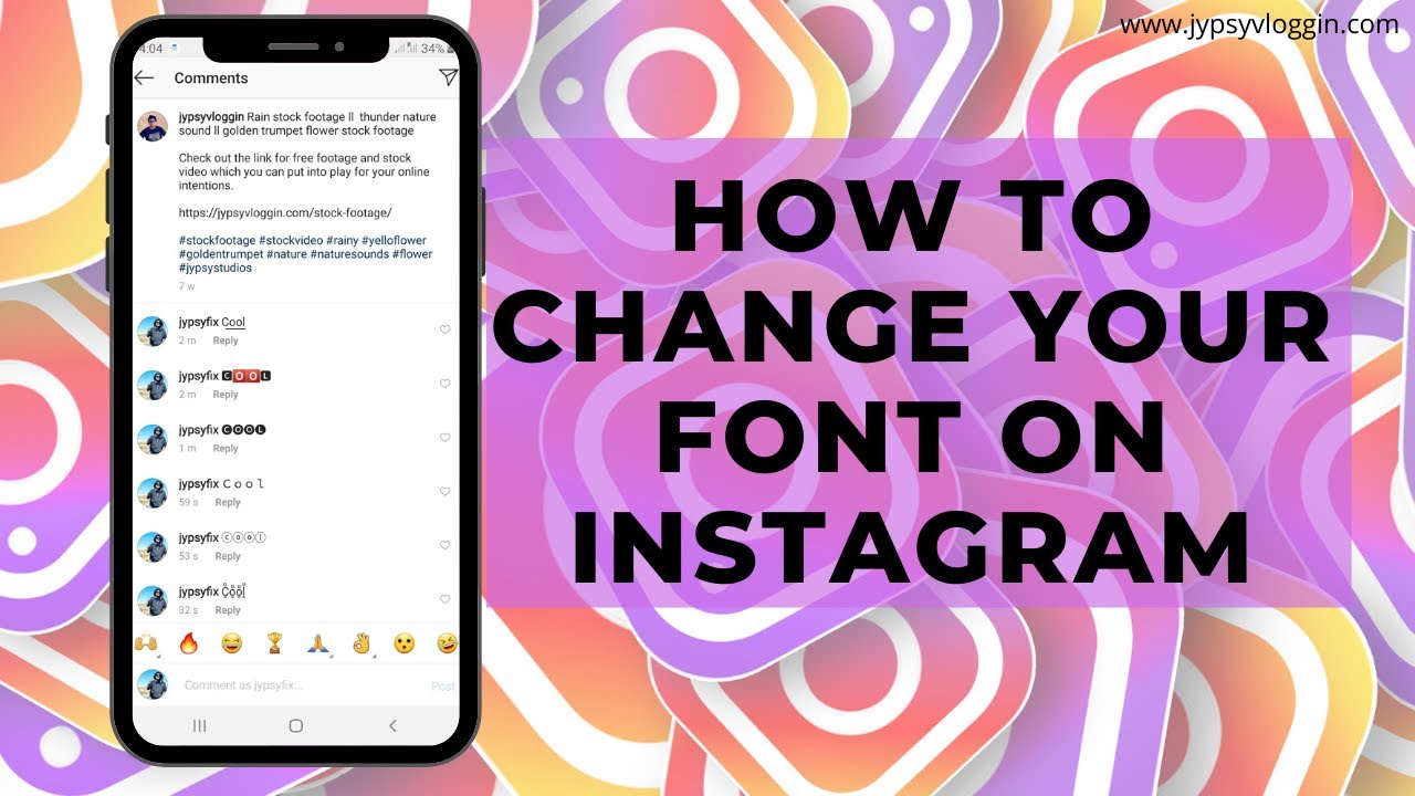 how do you change the font on instagram profile