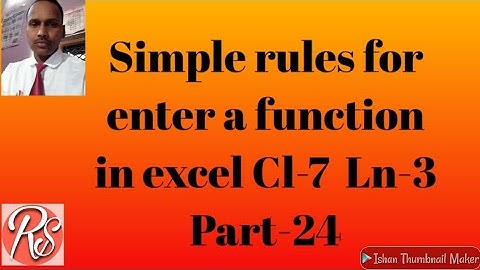Part 24 computer class 7 lesson 3 Elaboration on MS Excel 2007