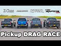 Ford F150 Raptor v Ranger Raptor v Mercedes X-Class v VW Amarok: DRAG RACE