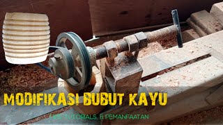 MUDAH...! MODIFIKASI MESIN BUBUT ala CANGGIH TUKANG KAYU