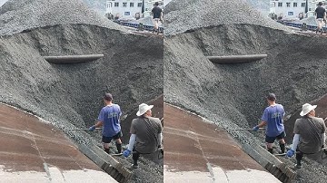 Video Of Sand Unloading Error On Sand Barge/Barge unloading | Satisfying VIdeo | Relaxing video