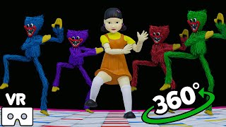 HUGGY WUGGY 360° VR -  Distraction Dance With Squid Game Giant Doll Animation - VR/360° Experience