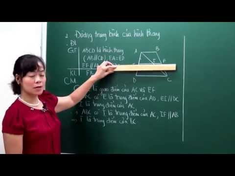 Video Toán lớp 8 - Đường trung bình của tam giac, của hình... - youtube