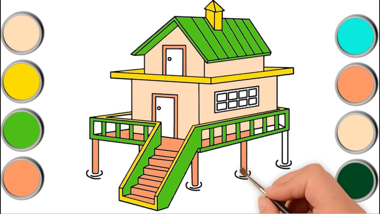 Simple 3d House Drawing House Drawing Easy Simple Sketch Building 3d