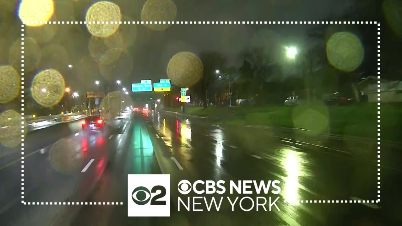 Slick conditions but no major issues on Long Island roadways - YouTube