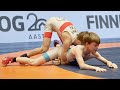 U13 Oskar Olava FIN Vs Valtteri Parkko FIN 38kg Greco Roman Boys Youth Wrestling B Cam Man 