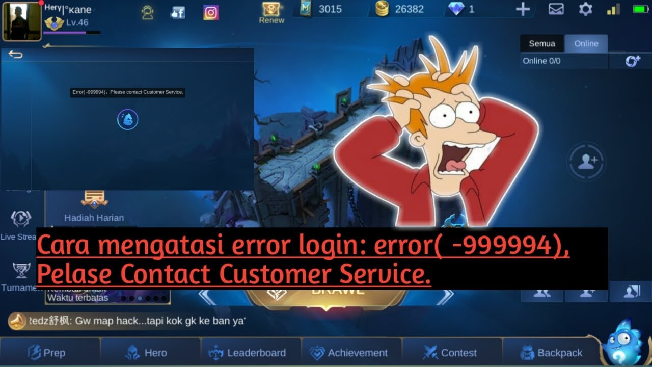 How to fix Mobile legends error please contact customer service