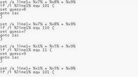 Batch Game - Tic-Tac-Toe! (Noughts and Crosses)