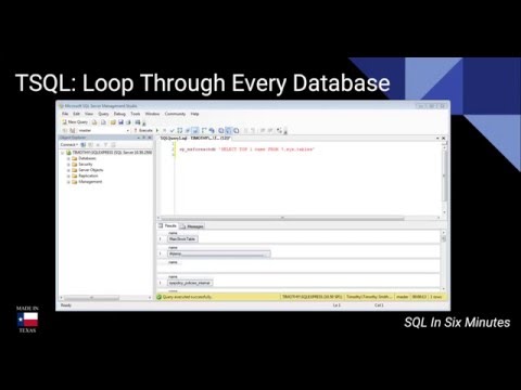 TSQL: Fast Loop Through Every Database