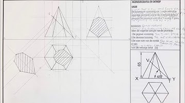 Hexagonal pyramid drawing
