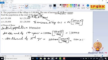 Percentages Question 8 | Spark Institute | Easy Arithmetic| descriptive| Krishna Sir