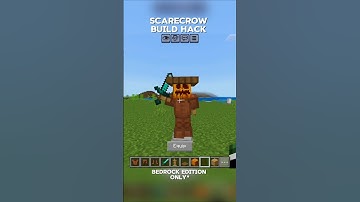 🌾 Scarecrow Build Hack in Minecraft Bedrock! | Perfect for Survival Farms 👨‍🌾 #shorts