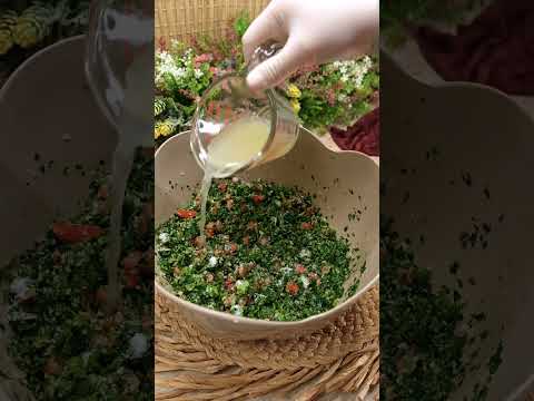 وصفة التبولة اللبنانية على أصولها كل أسرار النكهة الأصلية بالفيديو و أهم شي إنها بدون خيار 
