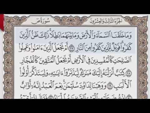 القرآن الكريم بالصفحات صوت وصورة ص 455 الشيخ محمود خليل الحصري بمد المنفصل 