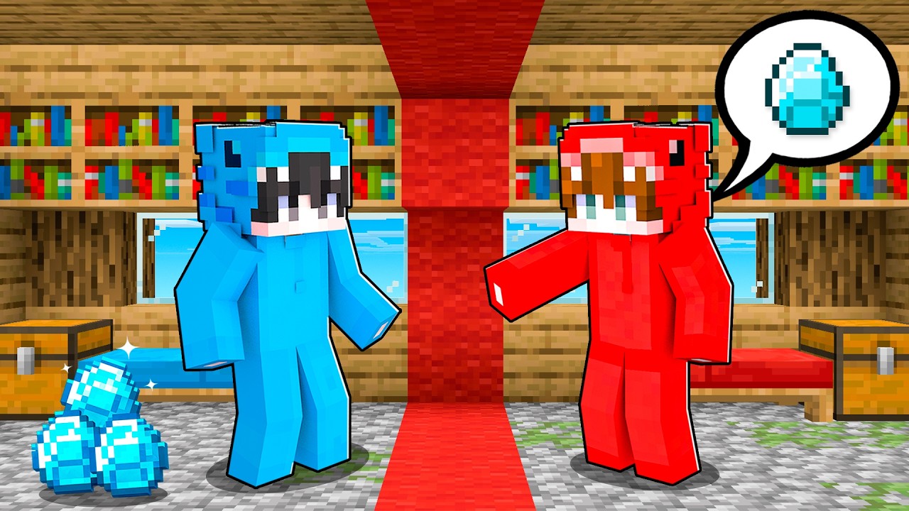 Mi Amigo DIVIDIÓ LA CASA por la MITAD en Minecraft!