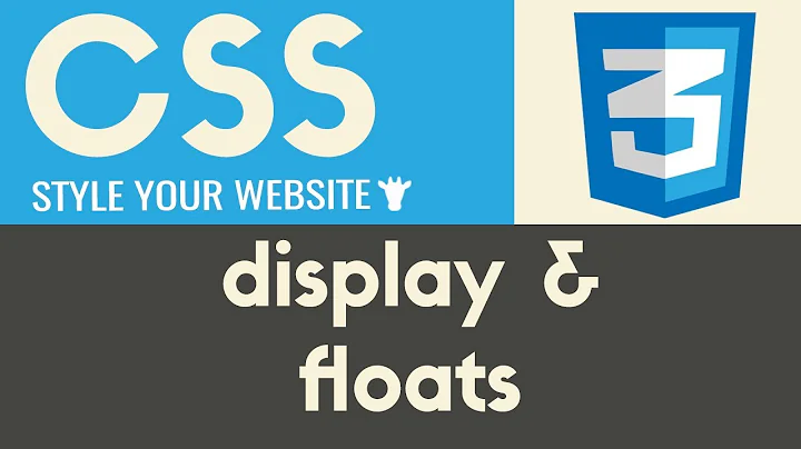 DIsplay & Floats | CSS | Tutorial 5