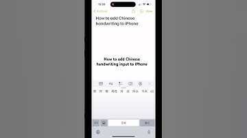 How to add Chinese handwriting input to iPhone