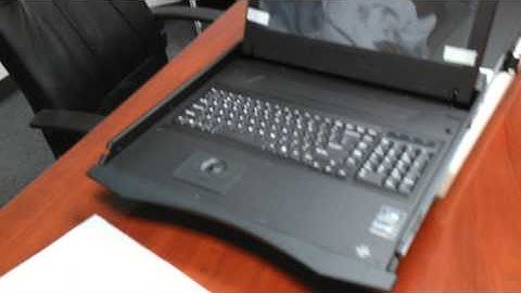 Rackmount Flip-up monitor with KB & Trckball