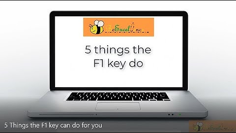 5 Things the F1 key can do for you in Excel
