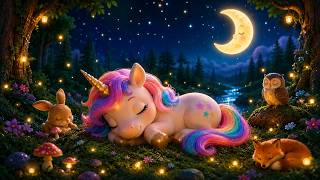 🦄 Unicorn Forest Sleep Music 🌲 | Gentle Piano & Soft Crickets | 10 Hours Baby Sleep Music screenshot 3