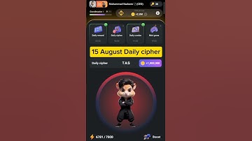 15 August daily cipher code hamster kombat daily hamster kombat cipher morse code #hamsterkombat 15