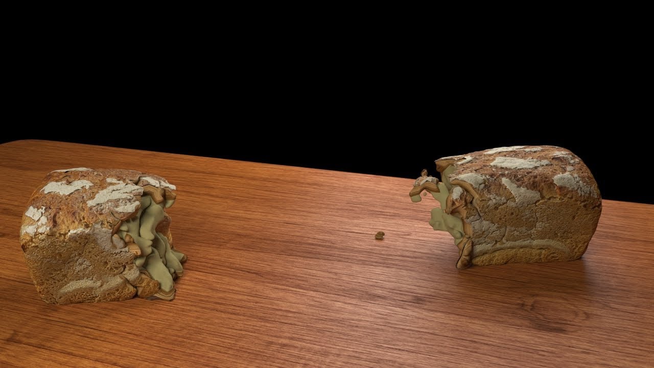 tearing bread TYFlow (volumetric mesh tearing) YouTube