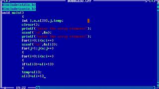 Write a c program for bubble sort without using function