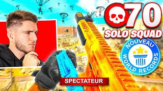 70 KILLS SOLO VS SQUAD ! JE RÉAGIS AU *WORLD RECORD DE KILLS* SUR REBIRTH ISLAND !!