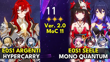 E0S1 Argenti Hyper & E0S1 Sparkle x Seele Mono Quantum | Memory of Chaos Floor 11 3 Stars | Honkai