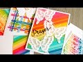 Rainbow Cards with Scraps