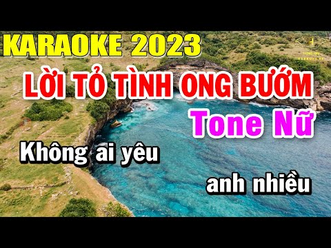 Lời Tỏ Tình Ong Bướm Karaoke Tone Nữ Nhạc Sống 2023 | Trọng Hiếu mới nhất 2023