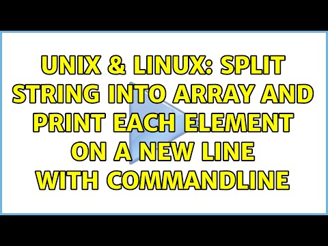Unix & Linux: Split string into array and print each element on a new line with commandline