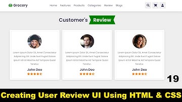 Responsive Client Testimonial Section using Html CSS & JavaScript | User Review UI Using HTML & CSS