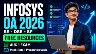 Infosys Online Assessment 2026 Preparation Guide | SE, DSE & SP | Free Resources + Mock Tests