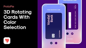ProtoPie - 3d card rotation with color selection, Advanced